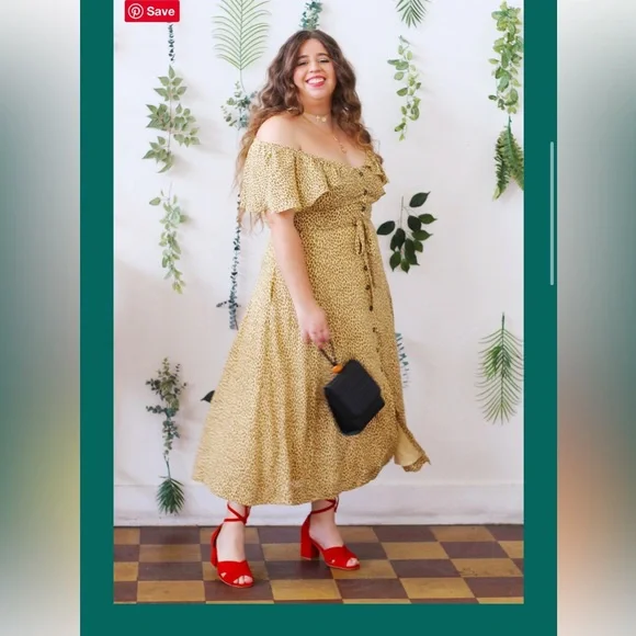 Anthropologie Bolano Leopard Print Button Front Midi Dress - Neutral - Size 18 W - Picture 13 of 16